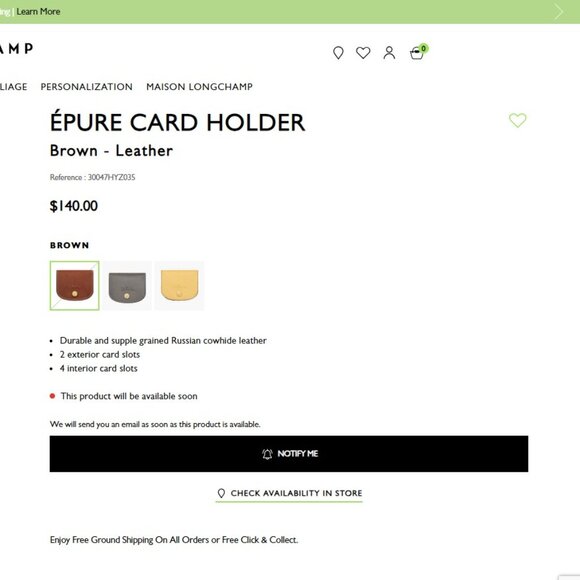 Longchamp Epure Card holder - Picture 1 of 3